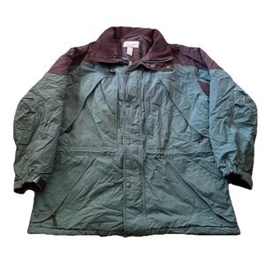 Vintage L.L. Bean Jacket Insulated Parka Men's XL Green Black Full Zip